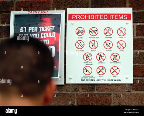 old trafford banned items.